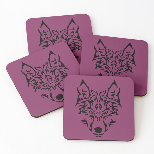Item preview, TRIBAL WOLF HEAD ON BOYSENBERRY designed and sold by PetsandBeyond.