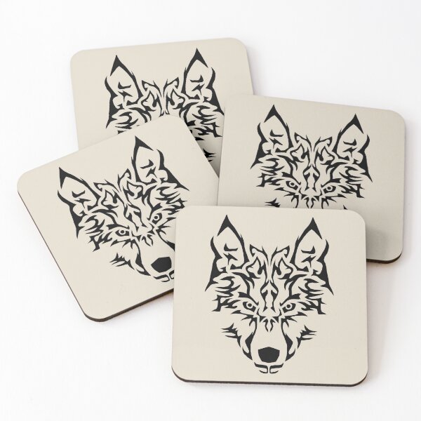 Item preview, TRIBAL WOLF HEAD ON BONE designed and sold by PetsandBeyond.