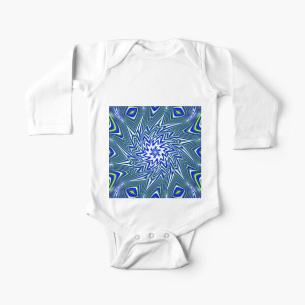 #Art, #pattern, #abstract, #decoration, design, creativity, color image, geometric shape Long Sleeve Baby One-Piece