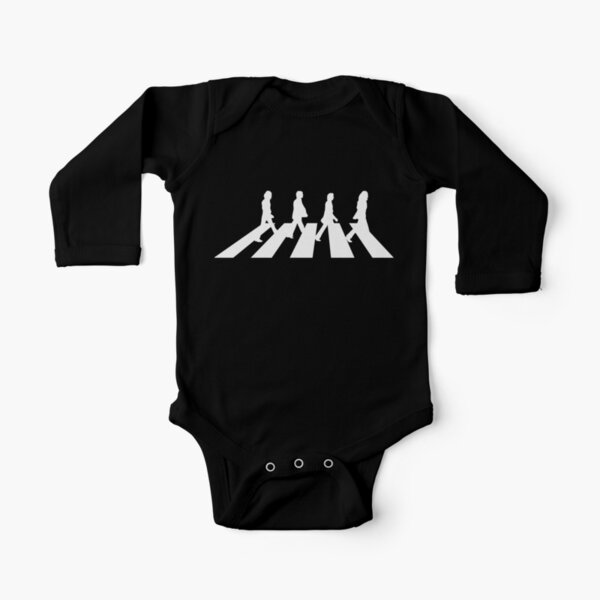 Minimalistic Abbey Road Long Sleeve Baby One-Piece