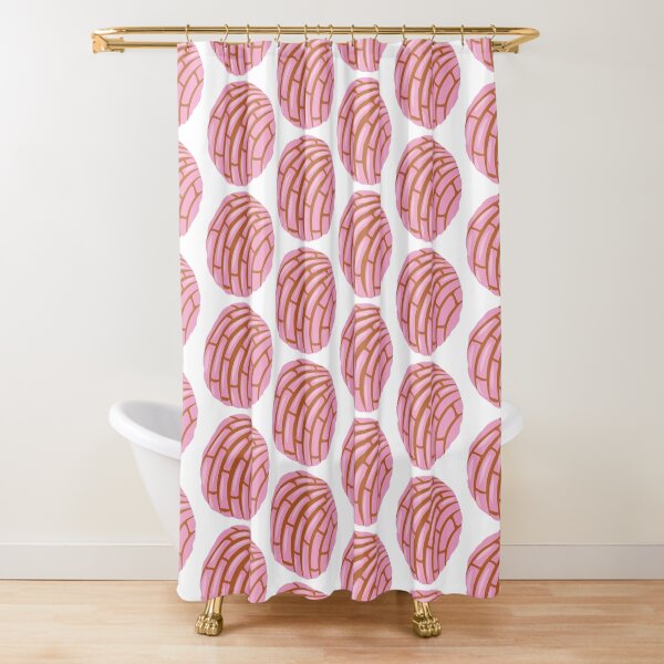 Pink Concha Mexican Pan Dulce Shower Curtain