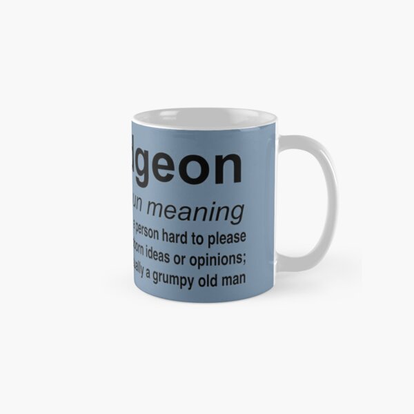 Grumpy Old Man Mug, Two Toned Coffee Cup for Whiny Friends and