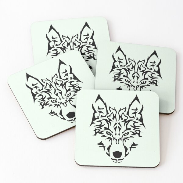 Item preview, TRIBAL WOLF HEAD ON HONEYDEW designed and sold by PetsandBeyond.