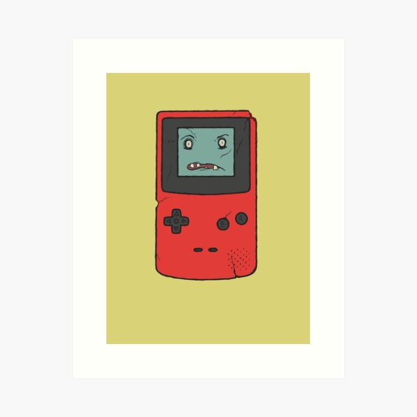 CreepyBoy Color Red Art Print