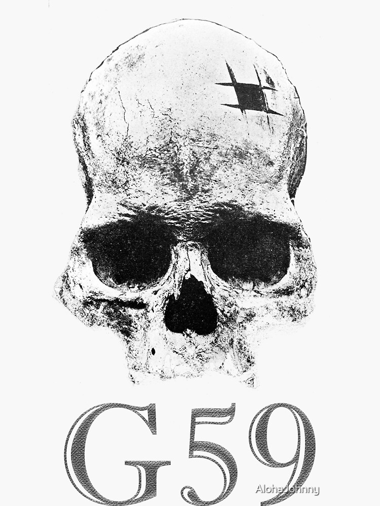 "G59 Skull logo" Sticker by AlohaJohnny Redbubble