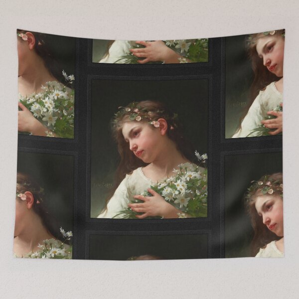 Item preview, Girl with a Bouquet of Daisies by Jules Cyrille Cave designed and sold by Xzendor7 Digital Art Creations.