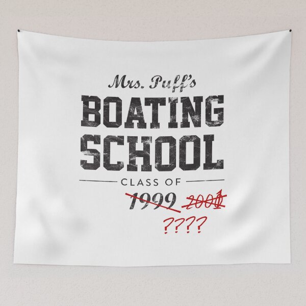 Item preview, Mrs. Puff's Boating School (White Text Distressed) designed and sold by Alexa Morgan.