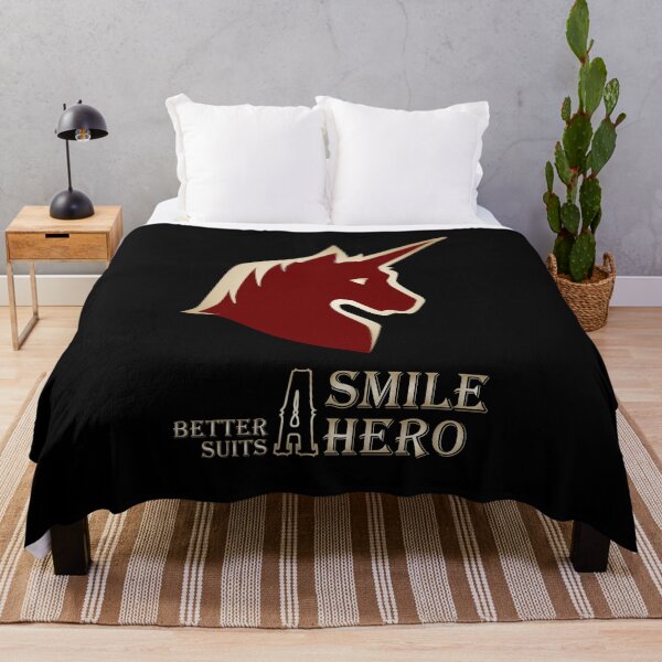 A Smile Better Suits A Hero Throw Blanket