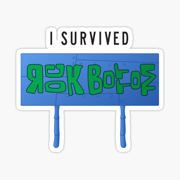 Vista previa del artículo con la obra «Sobreviví Rock Bottom (Signo)», diseñado y vendido por Alexa Morgan.