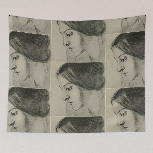 Item preview,  Dante Gabriel Rossetti - Sketch portrait of a woman designed and sold by Vintage Designs +.