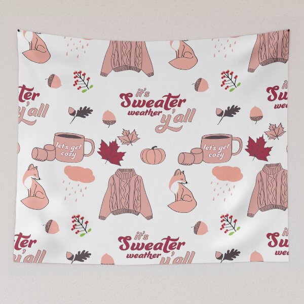 Item preview, Peach Aesthetic Sweater Weather Fall Sticker Pack designed and sold by The-Goods.