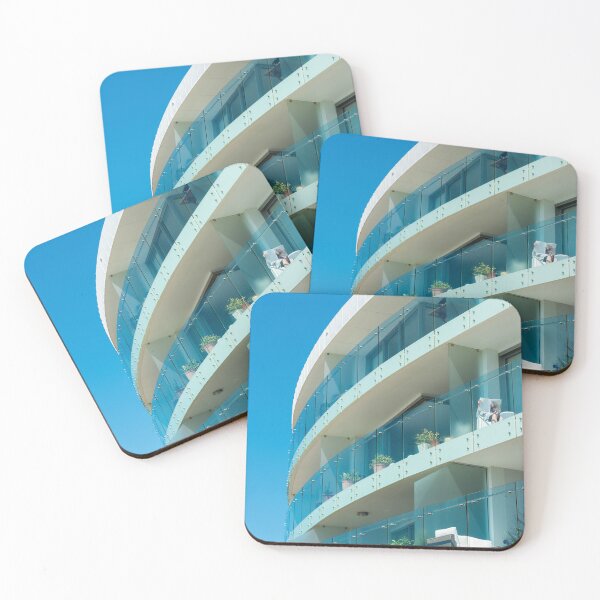 Item preview, Apartment Block with Glass balconies and Blue sky designed and sold by DavidMay.