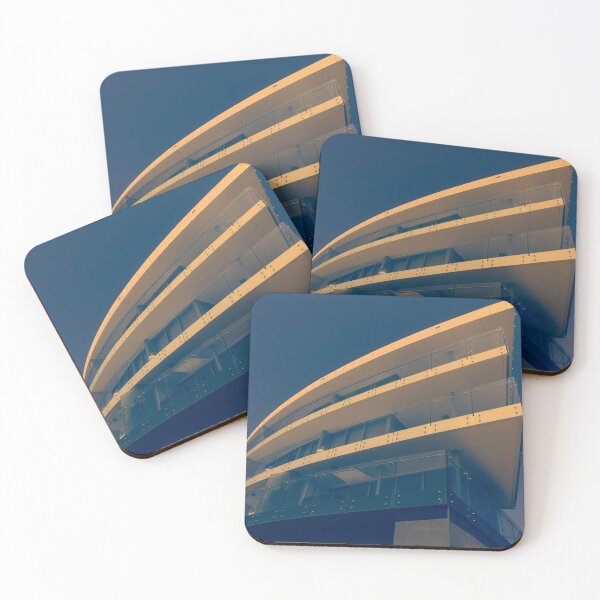 Item preview, Apartment Block with Glass balconies and Blue sky and filter designed and sold by DavidMay.