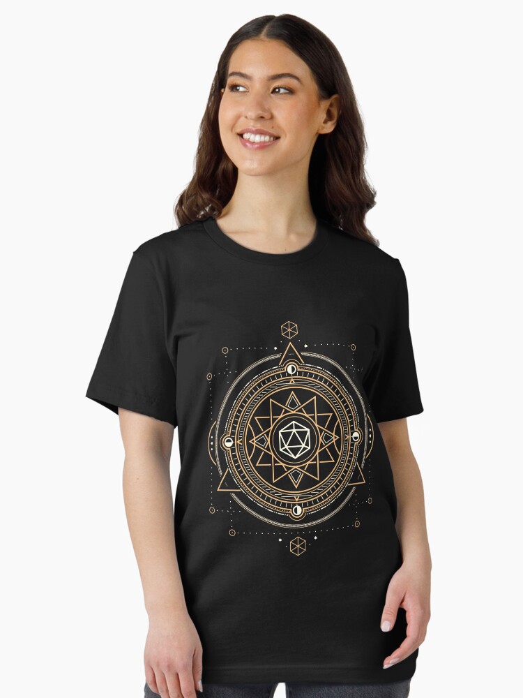 Thumbnail 2 of 7, Essential T-Shirt, Polyhedral D20 Dice Sacred Symbol of the Occultist designed and sold by pixeptional.