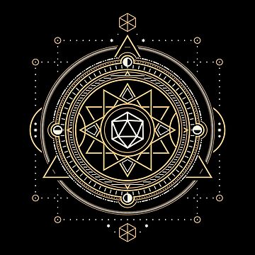 Artwork thumbnail, Polyhedral D20 Dice Sacred Symbol of the Occultist by pixeptional
