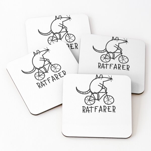 Item preview, Ratfarer cyclist Wortwitz Funny rat on bicycle designed and sold by Funshirts-.