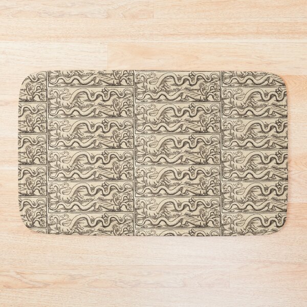 Item preview, Mythological serpents illustration designed and sold by Vintage Designs +.