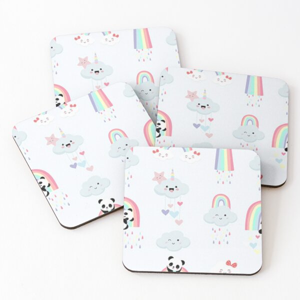 Artikelvorschau, Kawaii Wolken, Regenbogen und Pandas entworfen und verkauft von SerpentSkyArts.