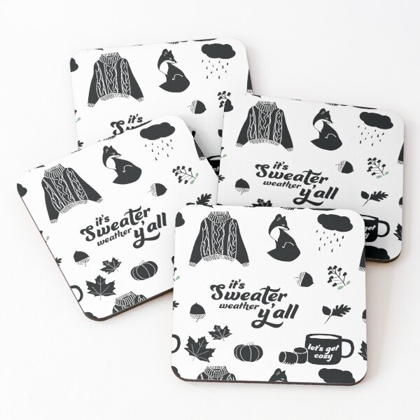Item preview, Black Aesthetic Sweater Weather Fall Sticker Pack designed and sold by The-Goods.