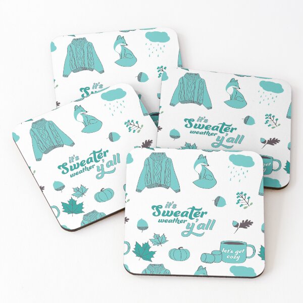 Item preview, Teal Aesthetic Sweater Weather Fall Sticker Pack designed and sold by The-Goods.