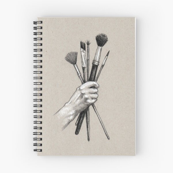 Item preview, Artist Hand Holding Paint Brushes, Charcoal Art designed and sold by JoyfulWhimsy.