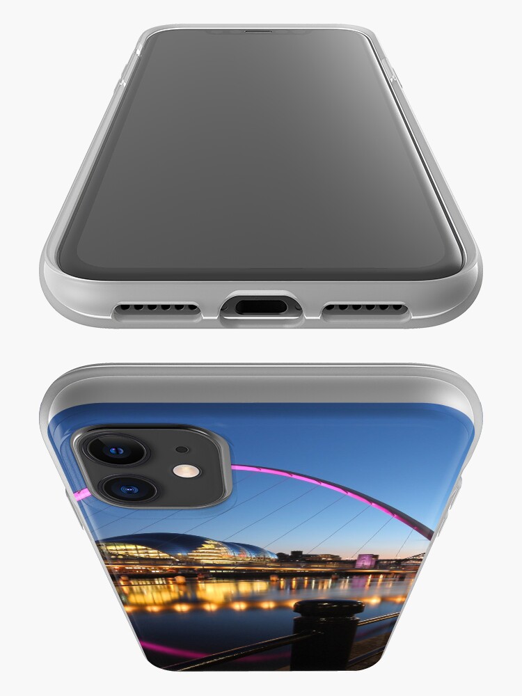 Alternate view of Newcastle-Gateshead, Bridges and Quayside at Dusk iPhone Case & Cover