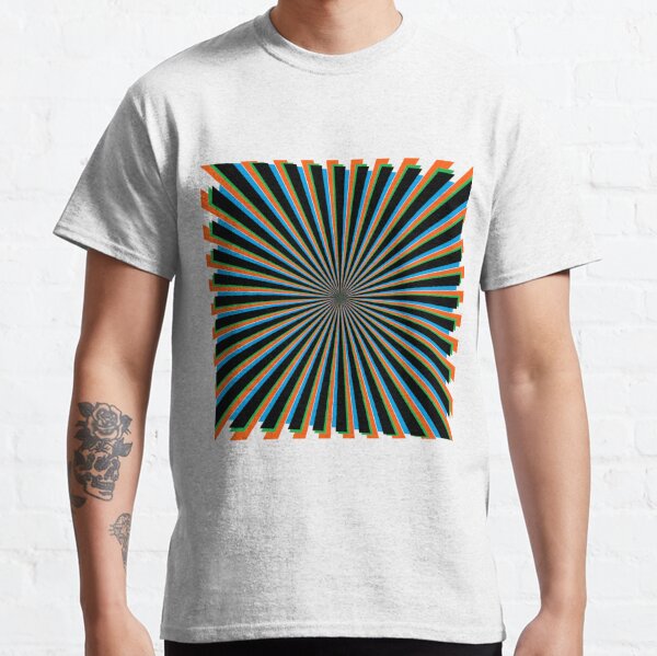 #Sunburst, #pinwheel, #groovy, #abstract, illustration, radial, sunbeam, design, pattern, psychedelic, art Classic T-Shirt