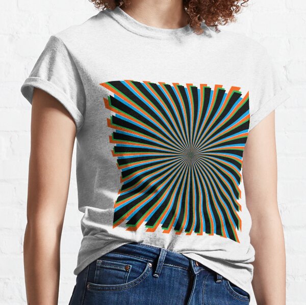 #Sunburst, #pinwheel, #groovy, #abstract, illustration, radial, sunbeam, design, pattern, psychedelic, art Classic T-Shirt