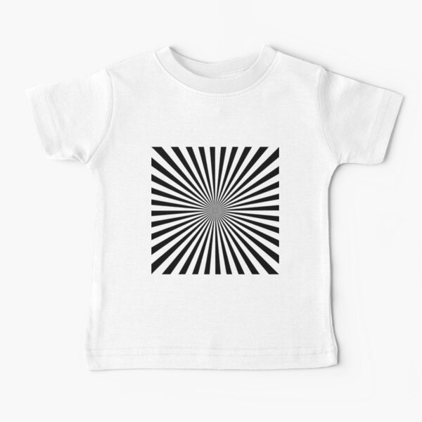 #Sunburst, #pinwheel, #groovy, #abstract, illustration, radial, sunbeam, design, pattern, psychedelic, art Baby T-Shirt