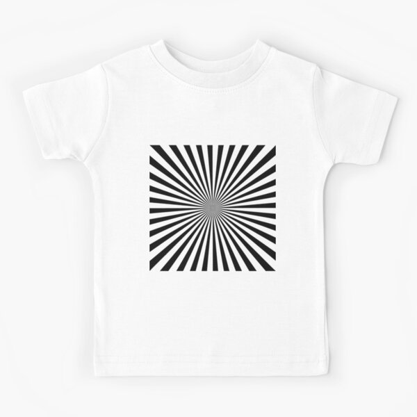 #Sunburst, #pinwheel, #groovy, #abstract, illustration, radial, sunbeam, design, pattern, psychedelic, art Kids T-Shirt