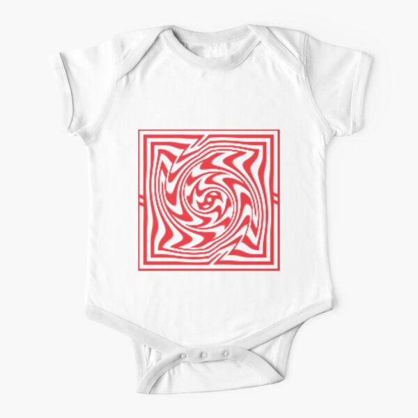 #Sunburst, #pinwheel, #groovy, #abstract, illustration, radial, sunbeam, design, pattern, psychedelic, art Short Sleeve Baby One-Piece