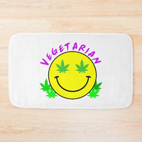 Item preview, VEGETARIAN GANJA SMILE Sticker designed and sold by aydapadi.