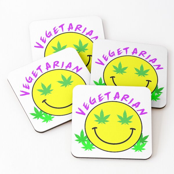 Item preview, VEGETARIAN GANJA SMILE Sticker designed and sold by aydapadi.