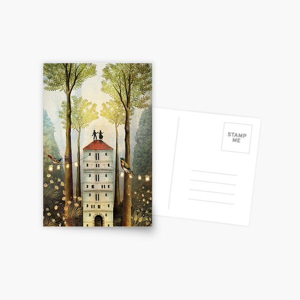 Four of Wands Postkarte