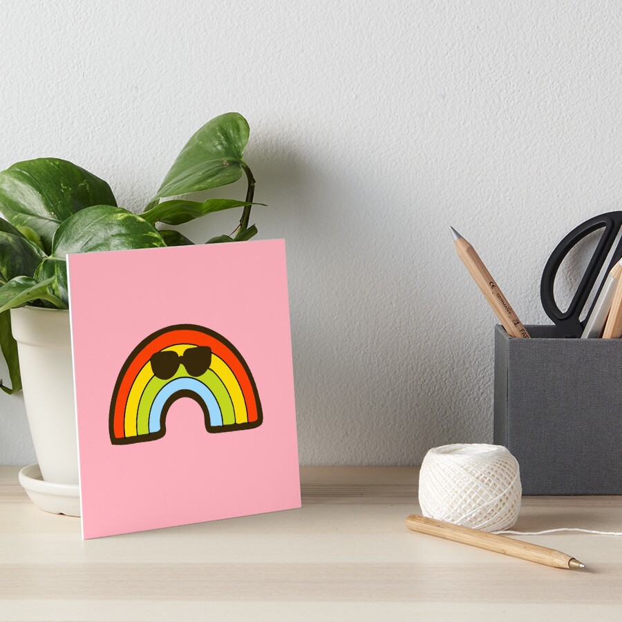 Cool Rainbow Pattern Art Board Print