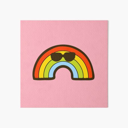 Cool Rainbow Pattern Art Board Print