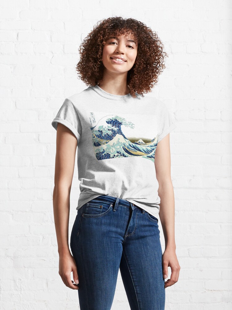 Alternate view of HOKUSAI. The Great Wave off Kanagawa, BRIGHTENED. Classic T-Shirt
