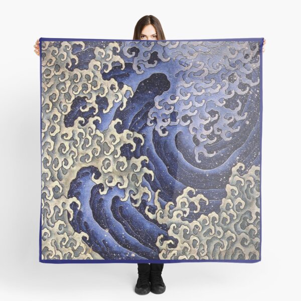 HOKUSAI. Masculine wave. Scarf