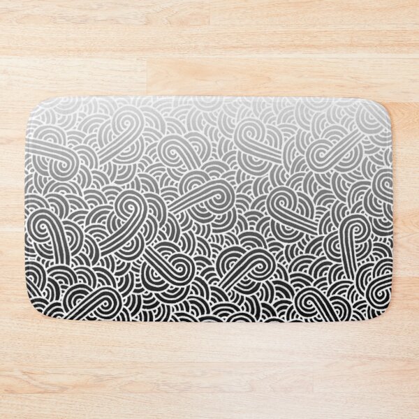 Item preview, Ombré black and white swirls doodles designed and sold by savousepate.