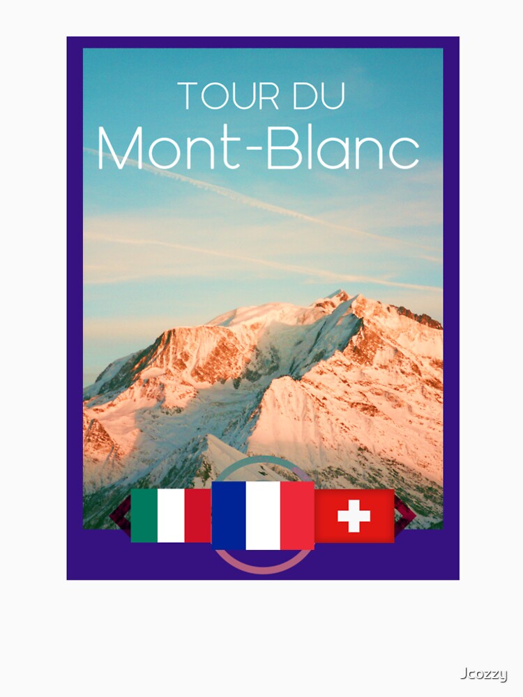 Mont Blanc Swiss Alps Peak Hiking Souvenir Tourist France Premium T-Shirt