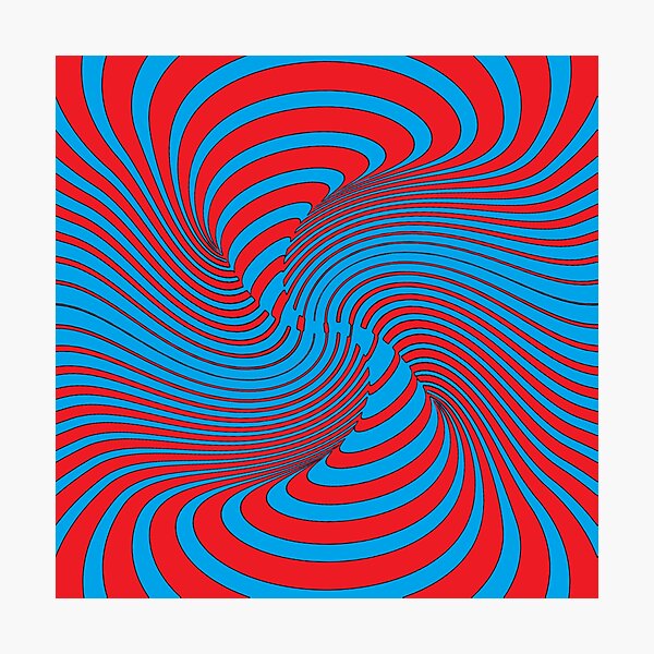 #Illusions gif, #abstract, #design, #pattern, art, illustration, twirl, hypnosis, twist, target, spiral Photographic Print