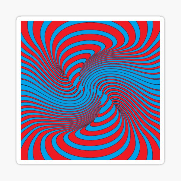 #Illusions gif, #abstract, #design, #pattern, art, illustration, twirl, hypnosis, twist, target, spiral Sticker