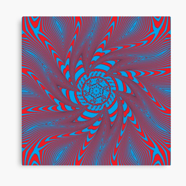#Illusions gif, #abstract, #design, #pattern, art, illustration, twirl, hypnosis, twist, target, spiral Canvas Print