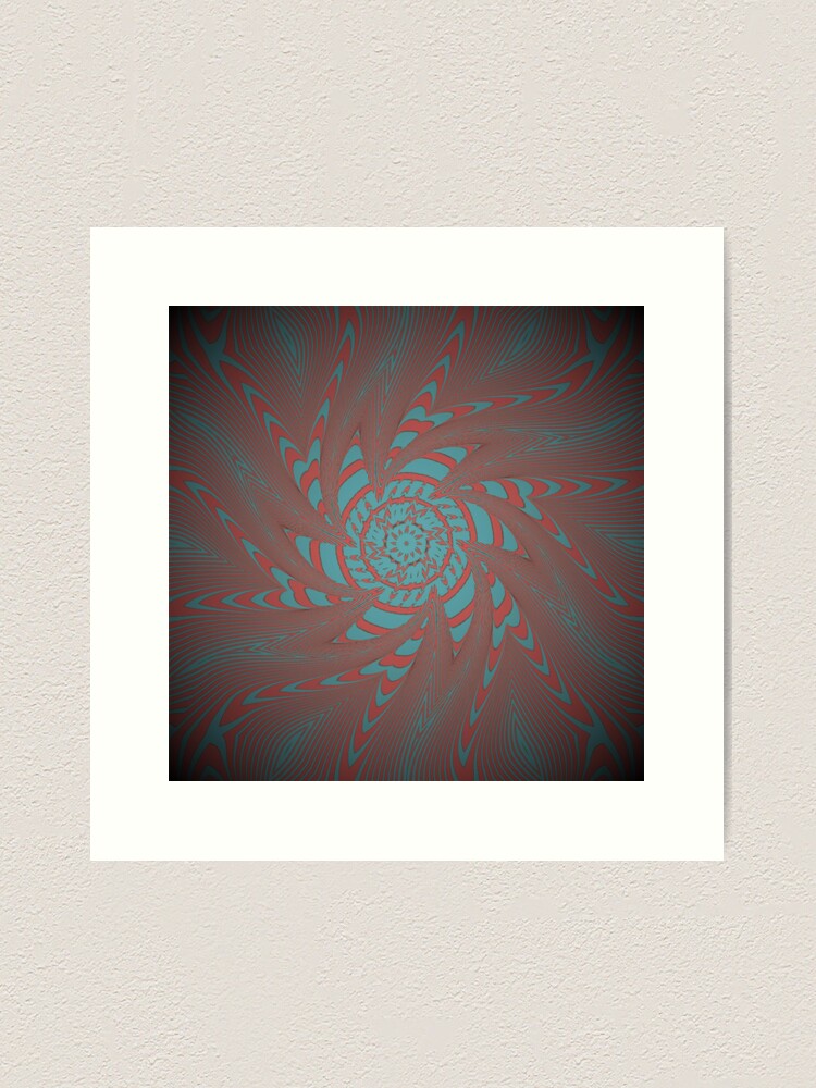 Alternate view of #Illusions gif, #abstract, #design, #pattern, art, illustration, twirl, hypnosis, twist, target, spiral Art Print