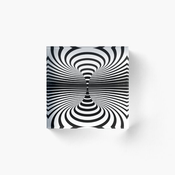 #Illusions gif, #abstract, #design, #pattern, art, illustration, twirl, hypnosis, twist, target, spiral Acrylic Block