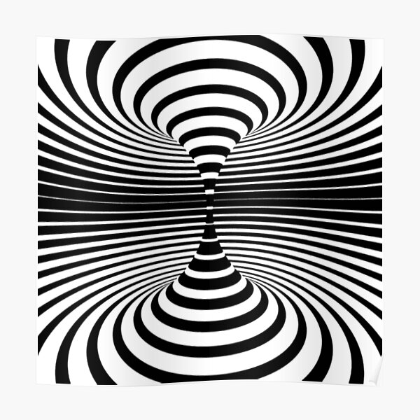 #Illusions gif, #abstract, #design, #pattern, art, illustration, twirl, hypnosis, twist, target, spiral Poster