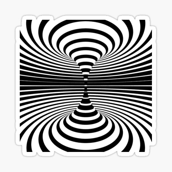 #Illusions gif, #abstract, #design, #pattern, art, illustration, twirl, hypnosis, twist, target, spiral Sticker