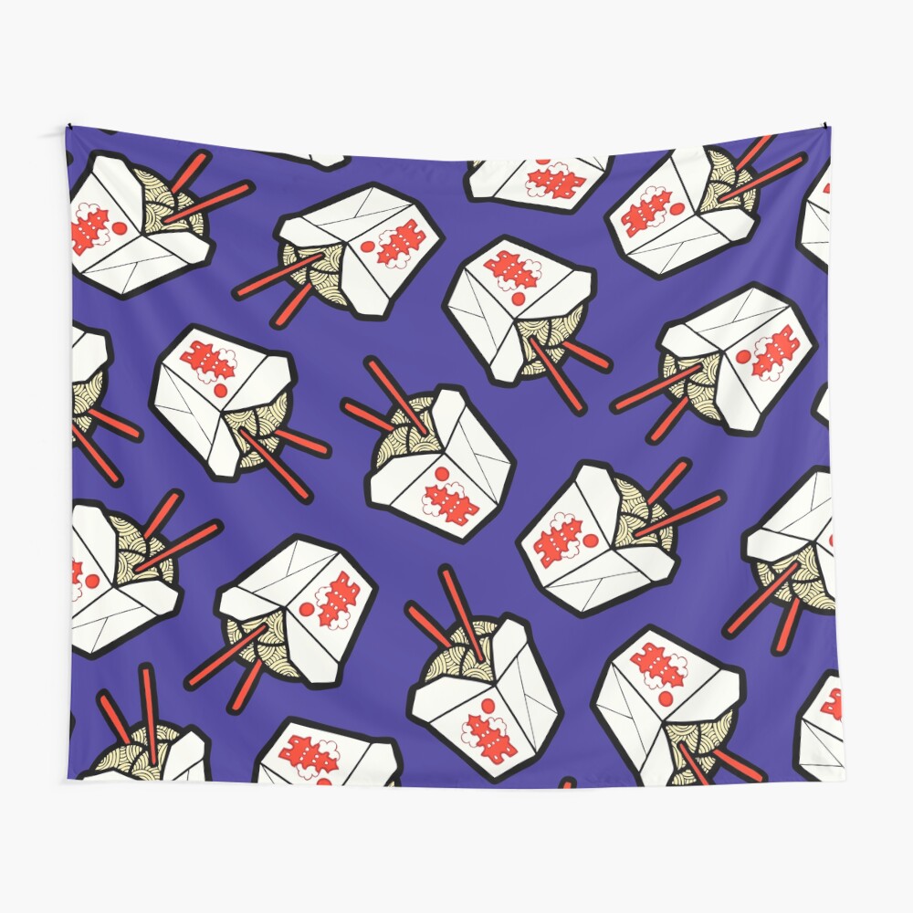 Take-Out Noodles Box Pattern Wall Tapestry