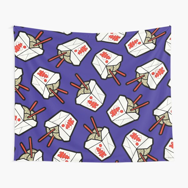 Take-Out Noodles Box Pattern Tapestry