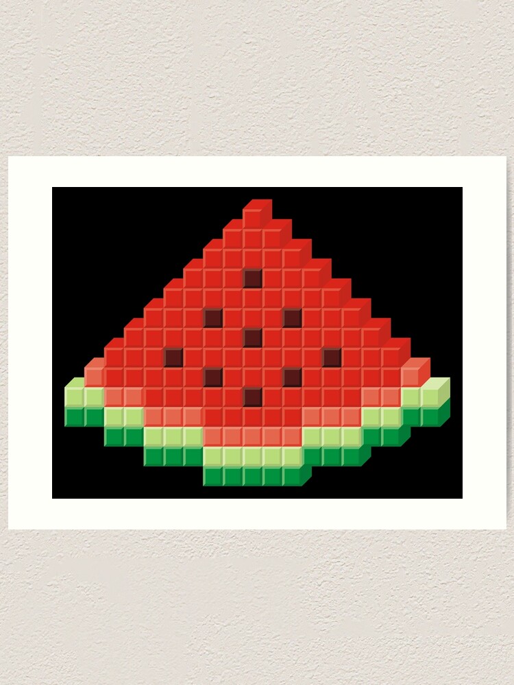 Watermelon Slice Pixel Art Kit – Noteworthy Art Kits